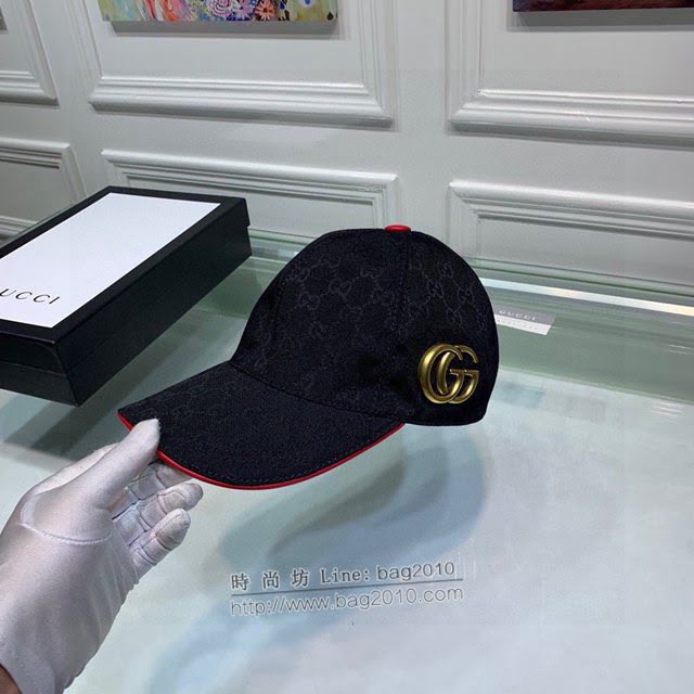 Gucci新品男士帽子 古馳金屬GG印花棒球帽鴨舌帽  mm1745